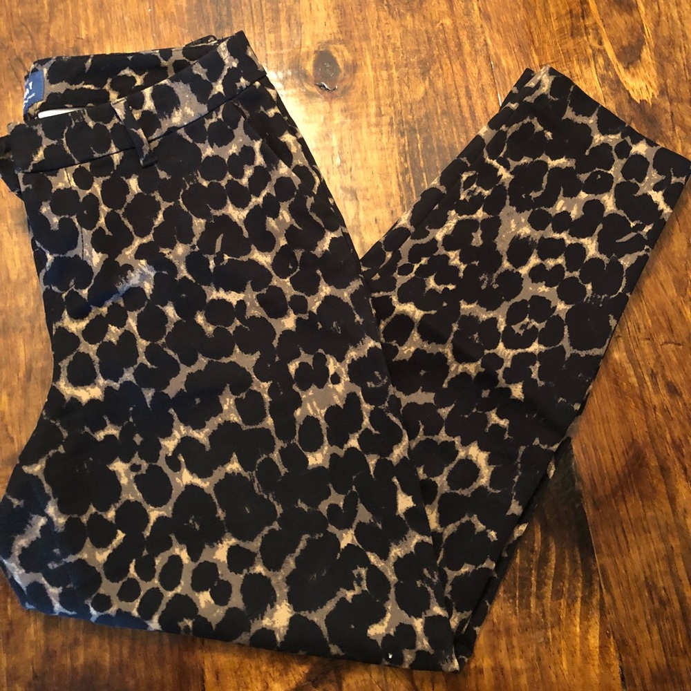 Leopard print work pants